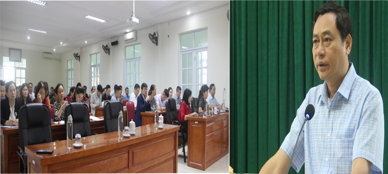Bác sỹ Nguyễn Văn Giao- Quyền Giám đốc Sở Y tế chủ trì buổi tập huấn