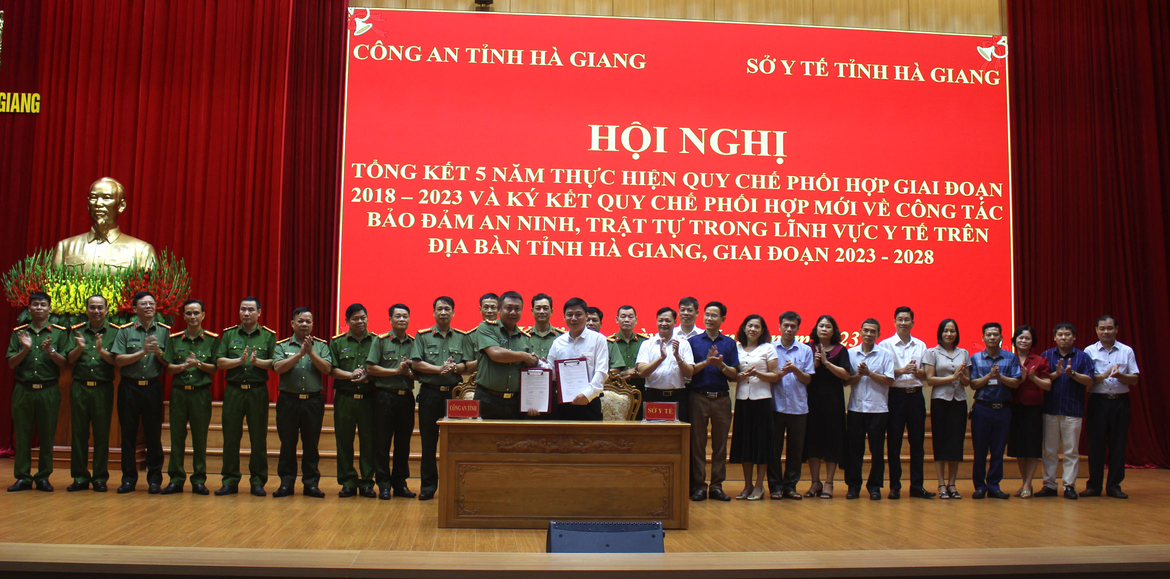 Hội nghị tổng kết thực hiện Quy chế phối hợp giữa Sở Y tế và Công An tỉnh về công tác đảm bảo an ninh, trật tự trong lĩnh vực Y tế