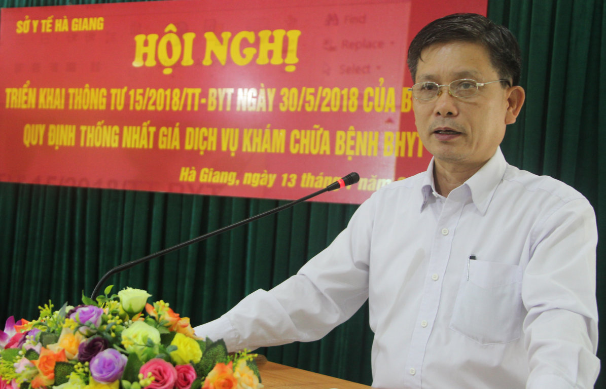 Bs Đặng Văn Huynh - Phó Giám đốc Sở Y tế phát biểu kết luận Hội nghị