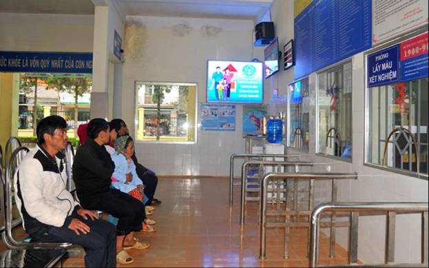 Khu vực chờ khám bệnh tại Bệnh viện đa khoa huyện Mèo Vạc 