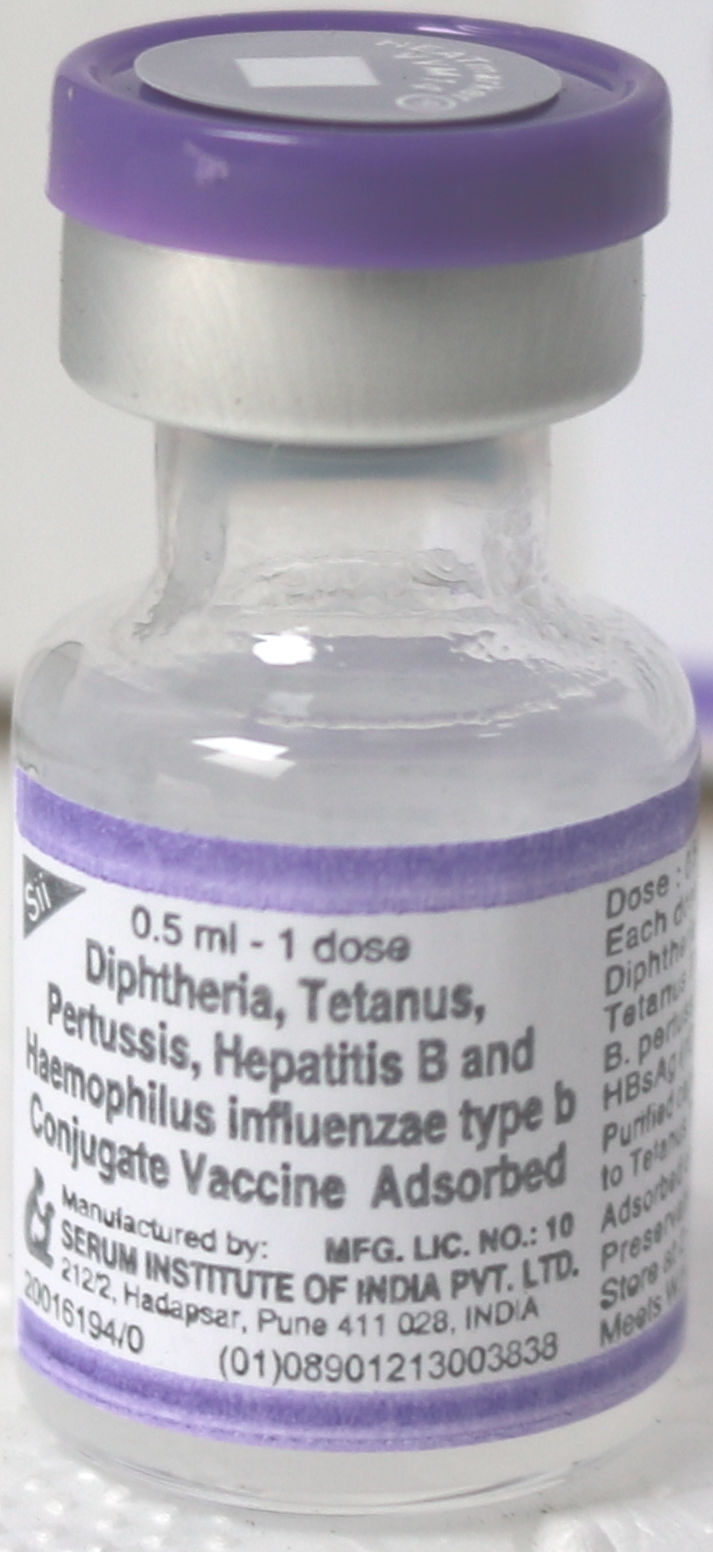 Hình ảnh lọ vắc xin DPT-VGB-Hib của Công ty SII, Ấn Độ