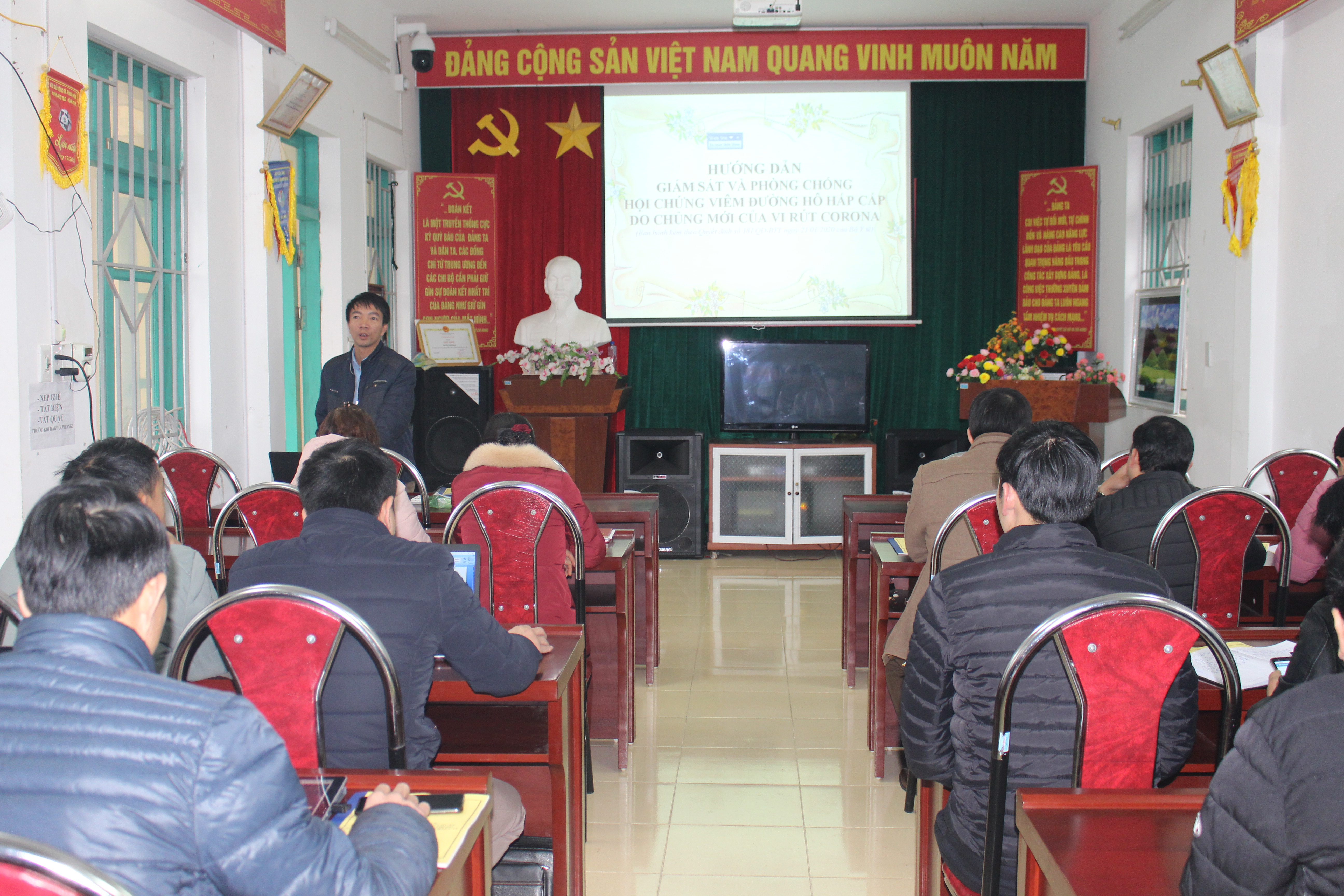 Toàn cảnh lớp tập huấn phòng, chống dịch bệnh Covid-19 tại huyện Mèo Vạc