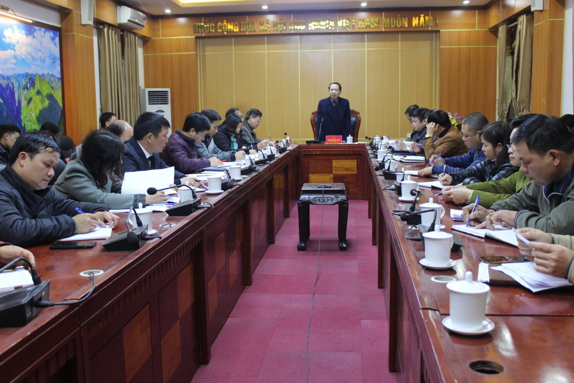 Đoàn công tác do đồng chí Phó Chủ tịch UBND tỉnh Trần Đức Quý làm việc tại các huyện phía Bắc