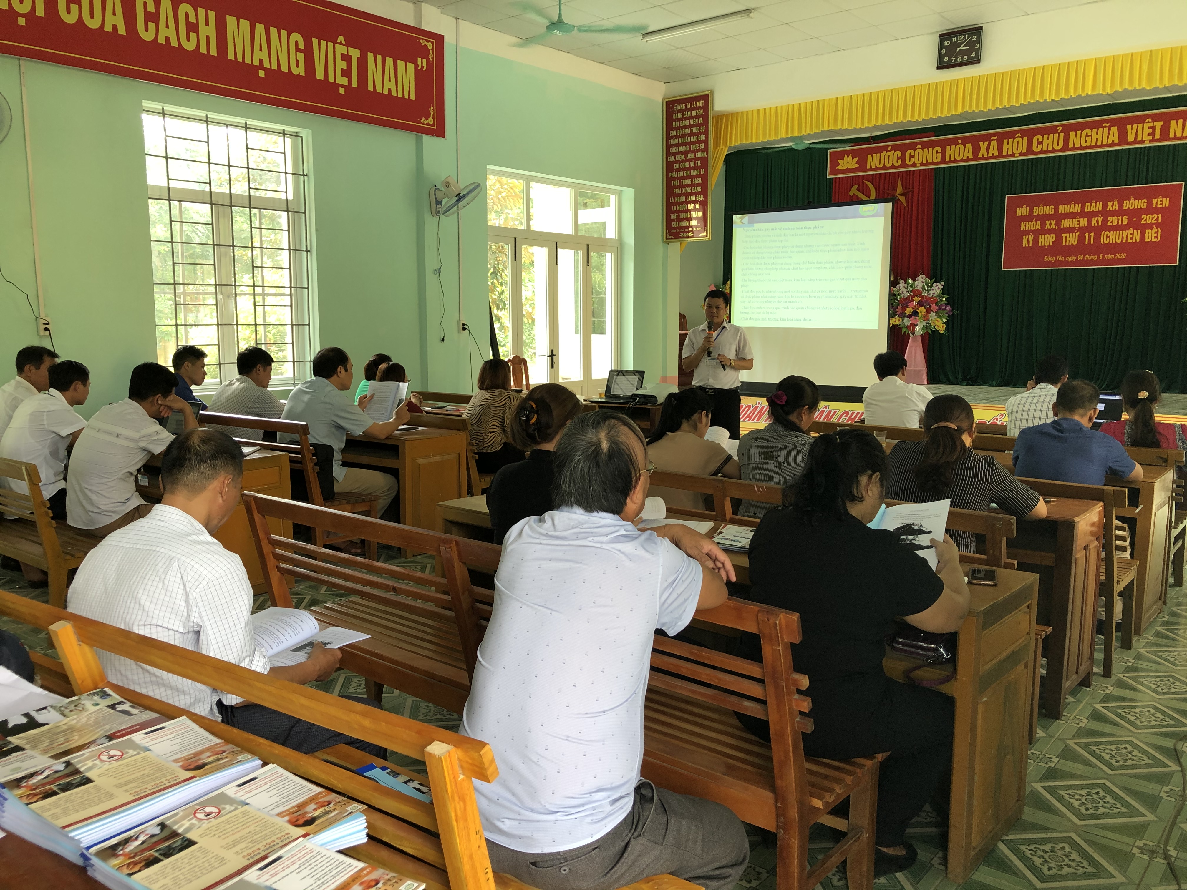 Tập huấn triển khai mô hình điểm An toàn thực phẩm bữa cỗ đông người  tại xã Đồng Yên, huyện Bắc Quang, tỉnh Hà Giang