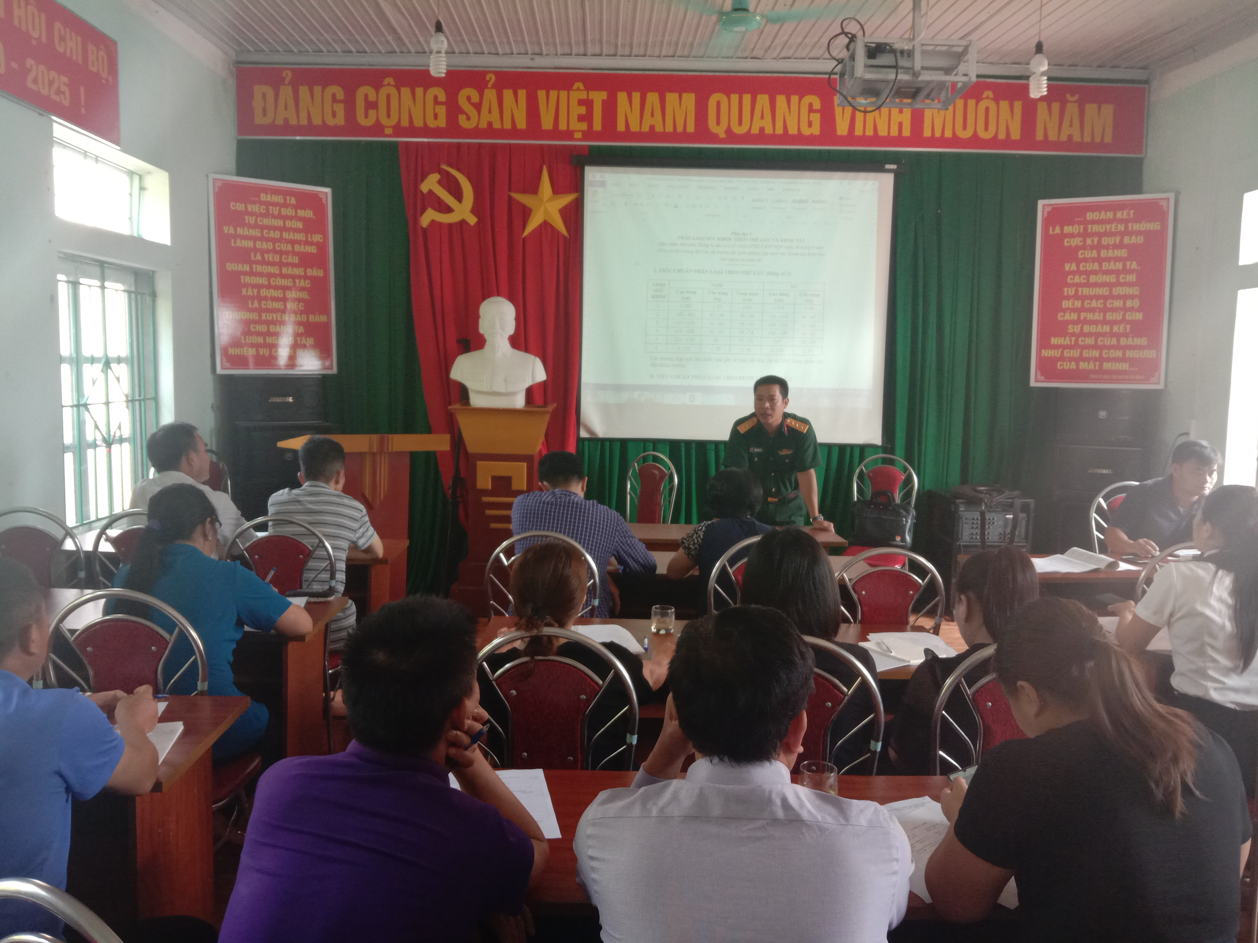 Ban Chỉ huy quân sự huyện  triển khai các nội dung chuyên môn tại lớp tập huấn