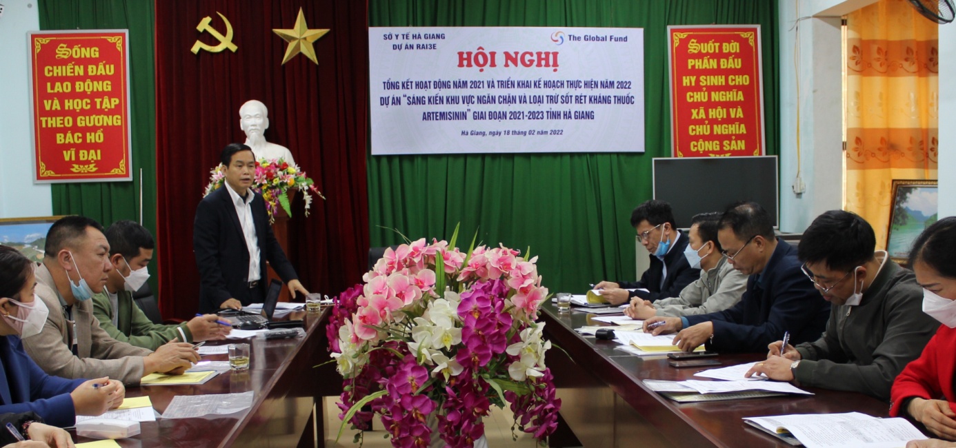 Đồng chí Nguyễn Đình Dích- Phó Giám đốc Sở Y tế- Giám đốc BQL Dự án phát biểu khai mạc Hội nghị