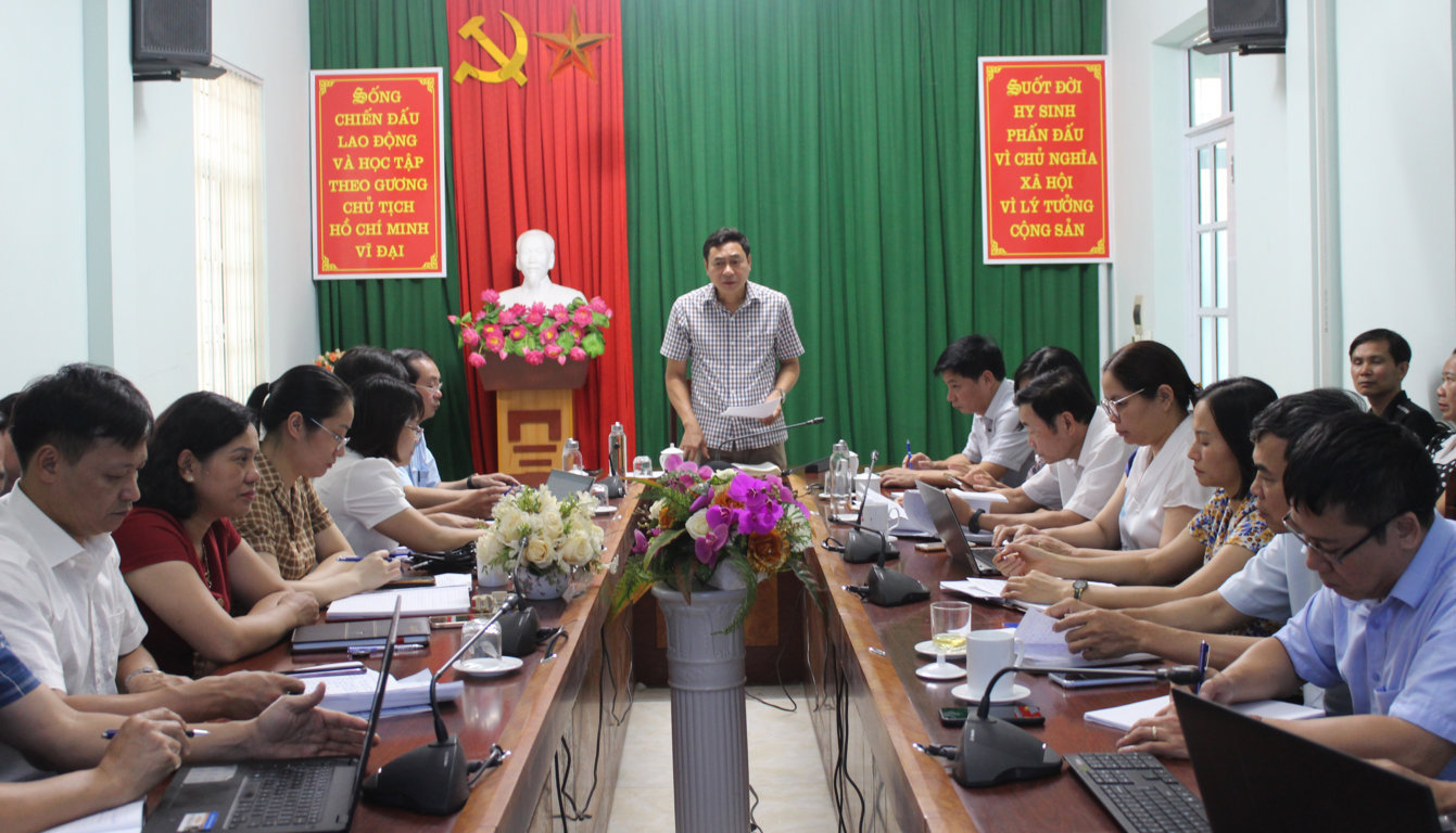  TTND.BsCKII Nguyễn Văn Giao, Quyền Giám đốc Sở Y tế phát biểu tại Hội nghị