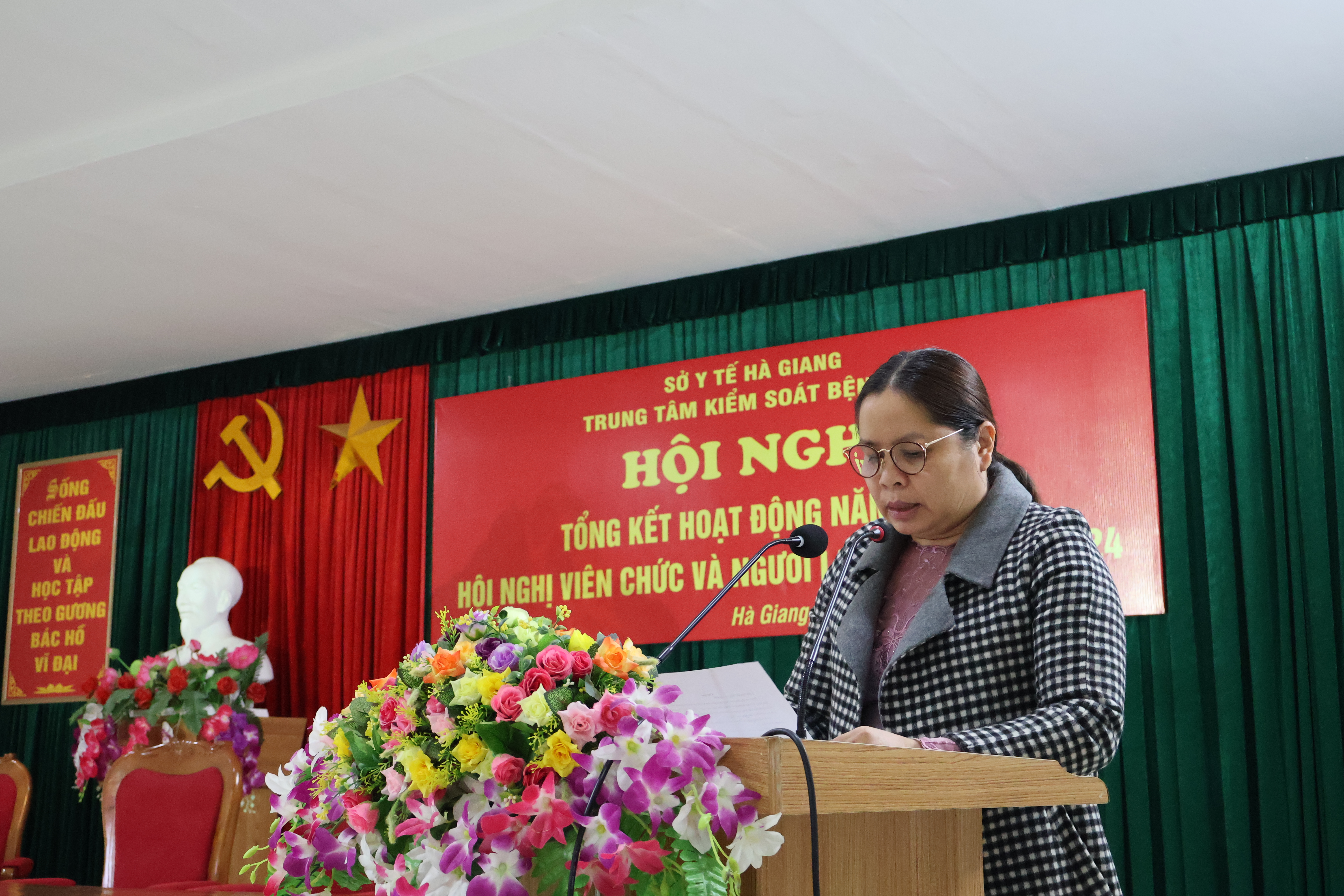 Đồng chí Nguyễn Thị Thanh Hương- Phó Giám đốc phụ trách Trung tâm phát biểu khai mạc Hội nghị 
