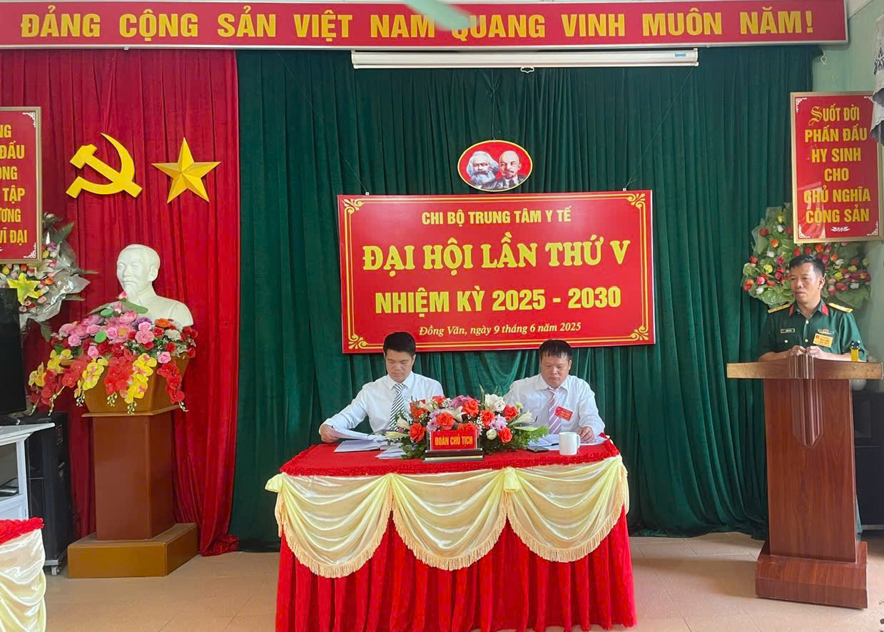 Đại hội Chi bộ Trung tâm Y tế huyện Đồng Văn  lần thứ V, nhiệm kỳ 2025-2030