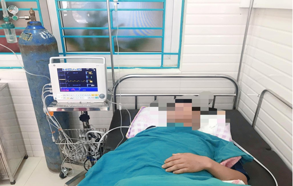 Người bệnh Triệu Y.C đang tiếp tục được điêu trị tại Bệnh viện ĐKKV Bắc Quang