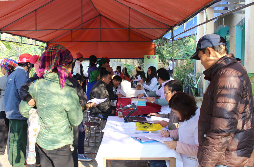 Đoàn khám sàng lọc bệnh lao tại xã Kim thạch, huyện Vị Xuyên